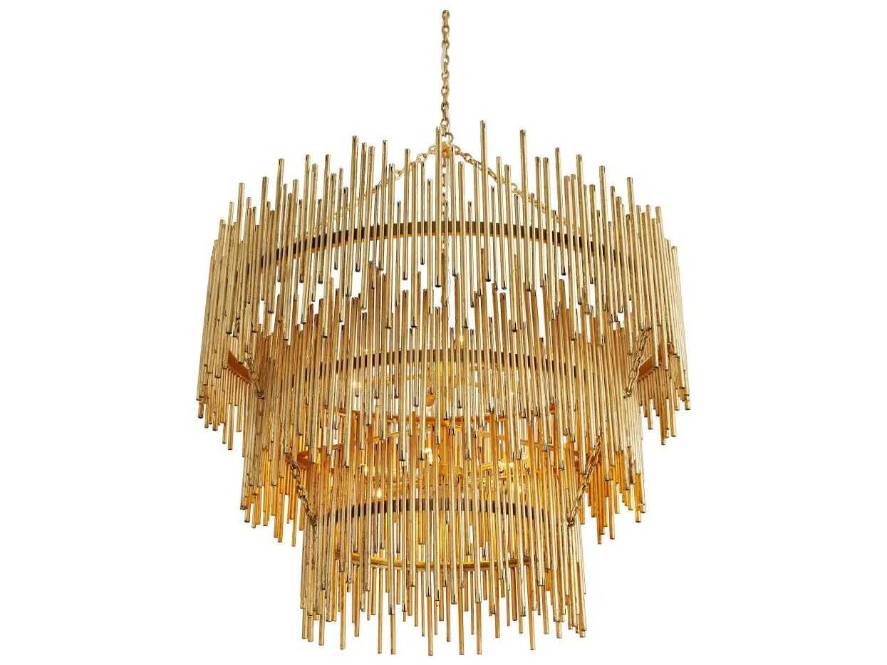 Arteriors Home Prescott 12-Light Gold Leaf Tiered Chandelier