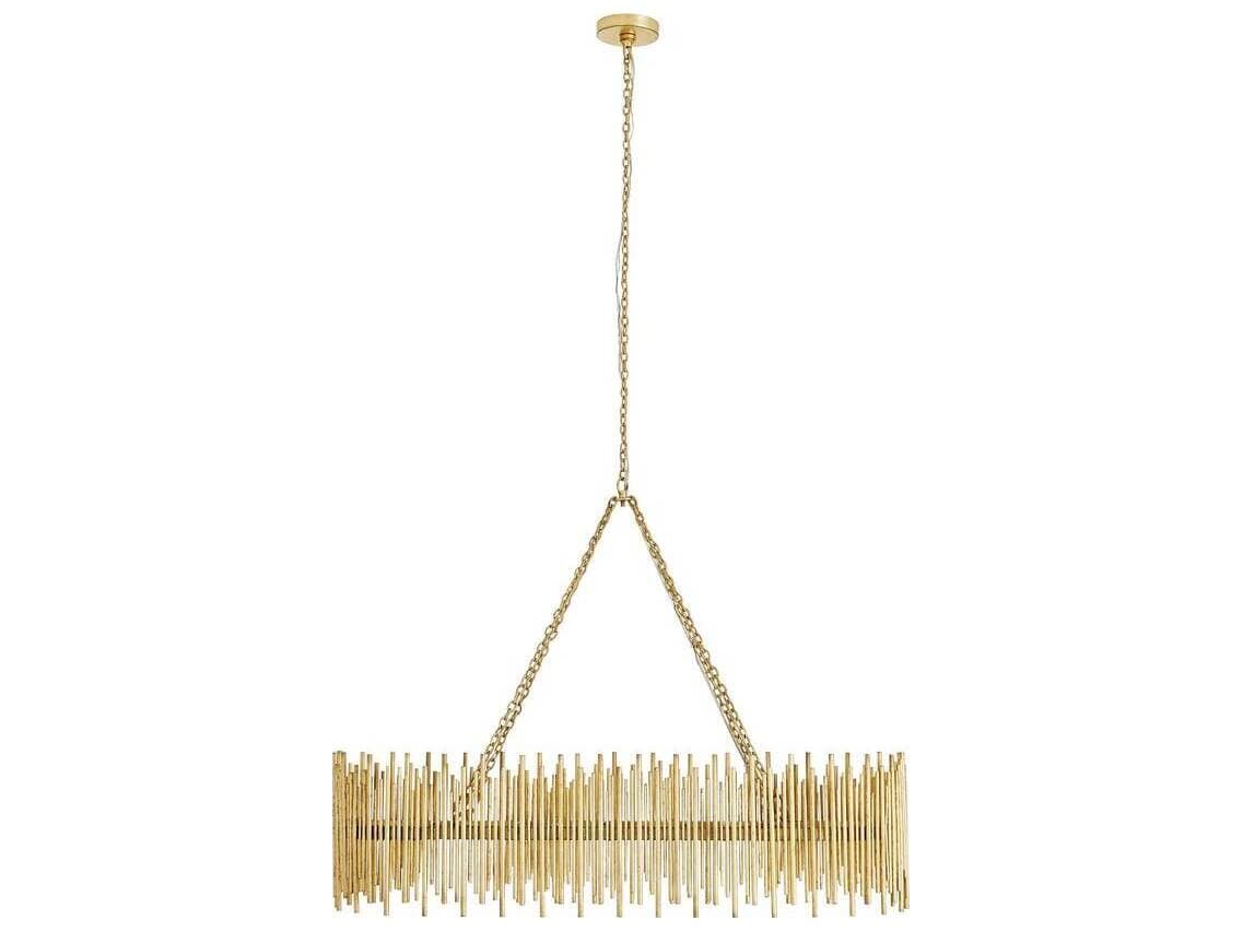 Arteriors Home Prescott 10-Light Gold Leaf Linear Island Pendant