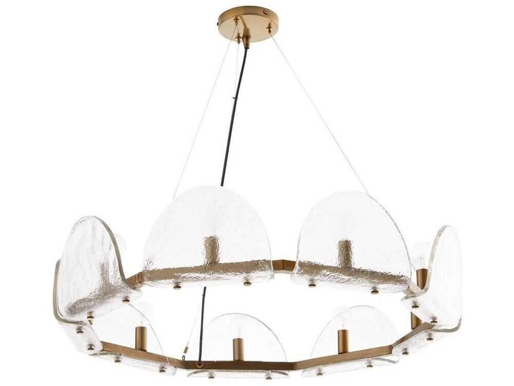 Arteriors Home Mendez 9-Light Antique Brass Chandelier