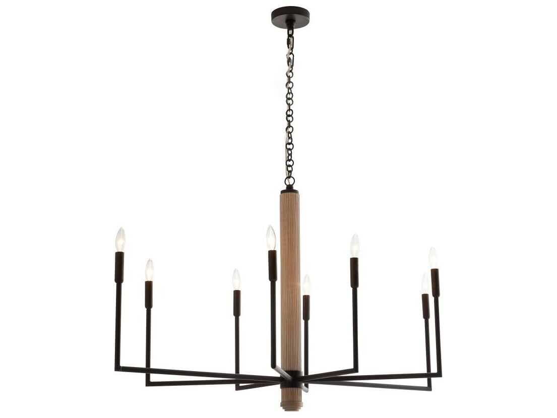 Arteriors Home Orlando 8-Light Blackened Iron Island Pendant
