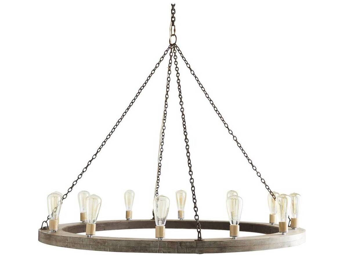 Arteriors Home Geoffrey 12-Light Gray Round Chandelier