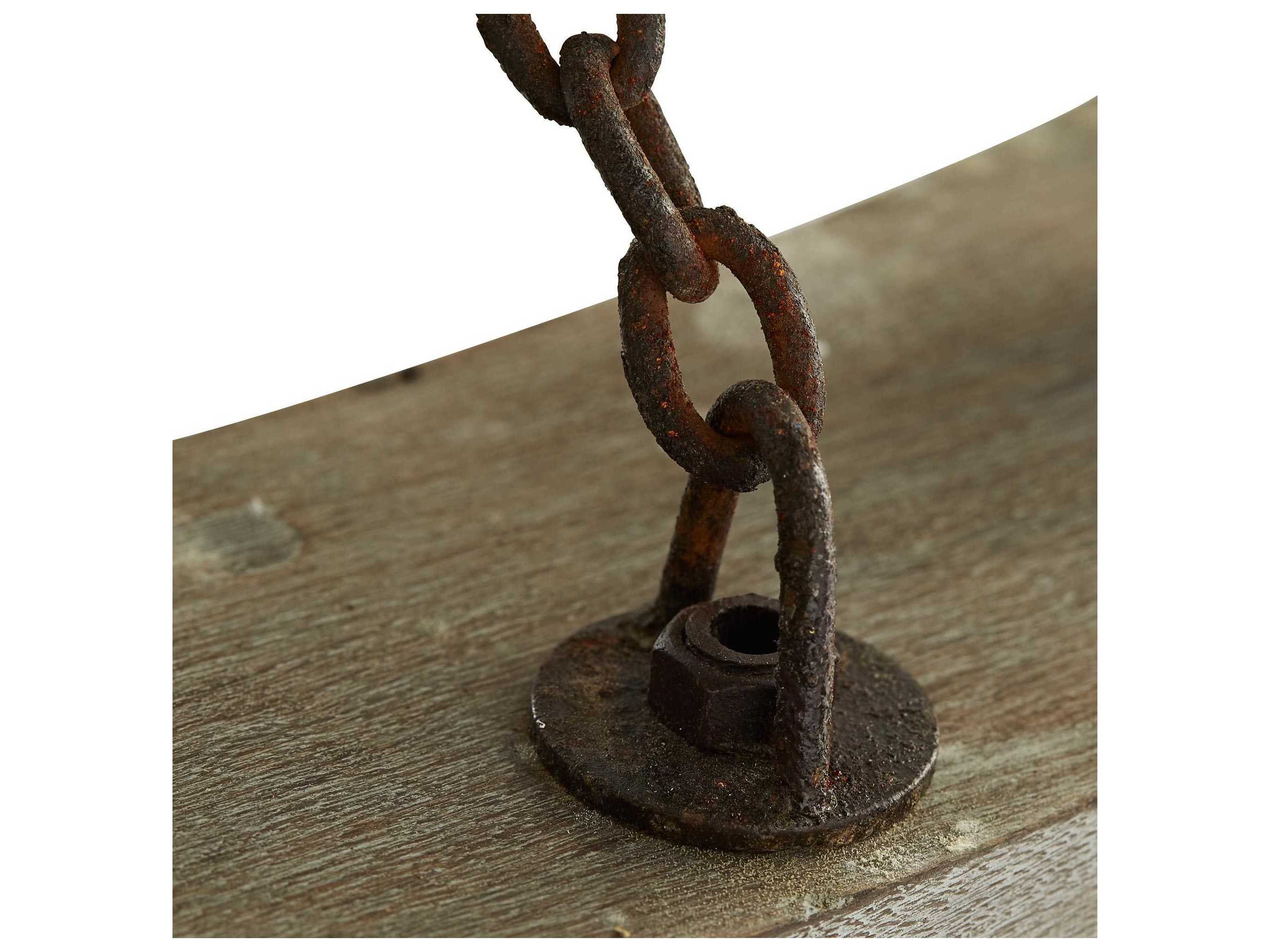 Arteriors Home Geoffrey 20-Light Gray Stained Wood Rust Chandelier