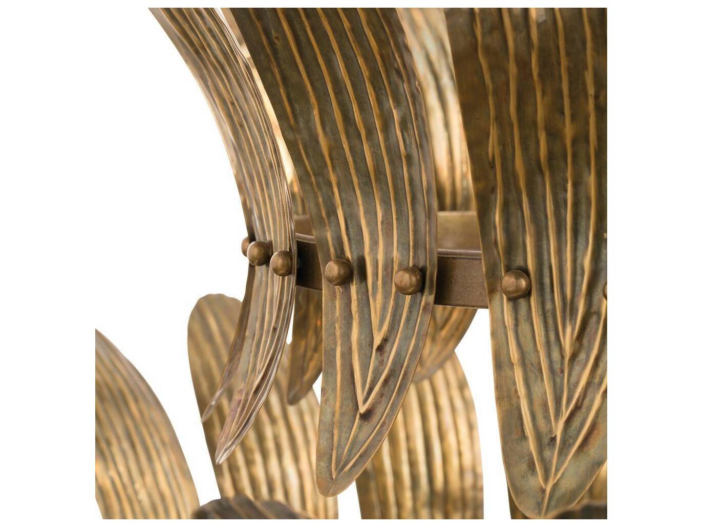 Arteriors Home Analise 8-Light Vintage Brass Tiered Chandelier