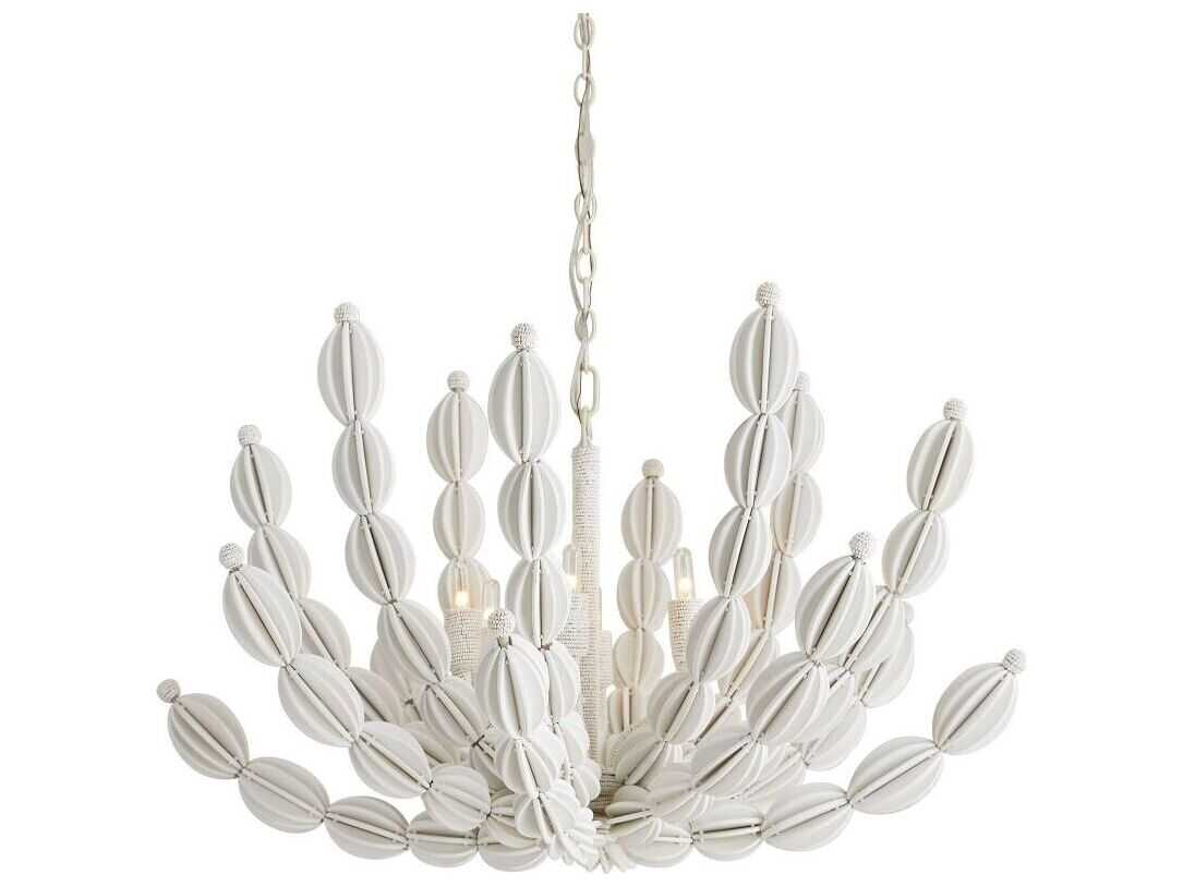Arteriors Home Indi 6-Light White Chandelier