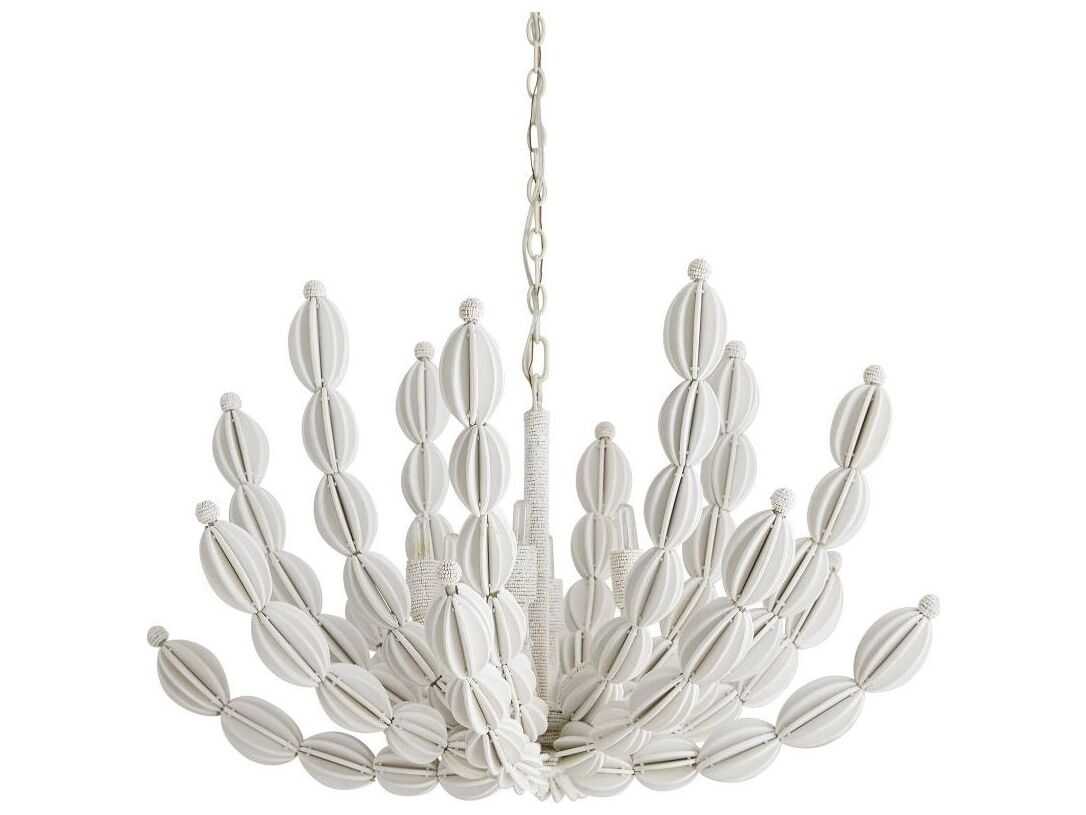 Arteriors Home Indi 6-Light White Chandelier
