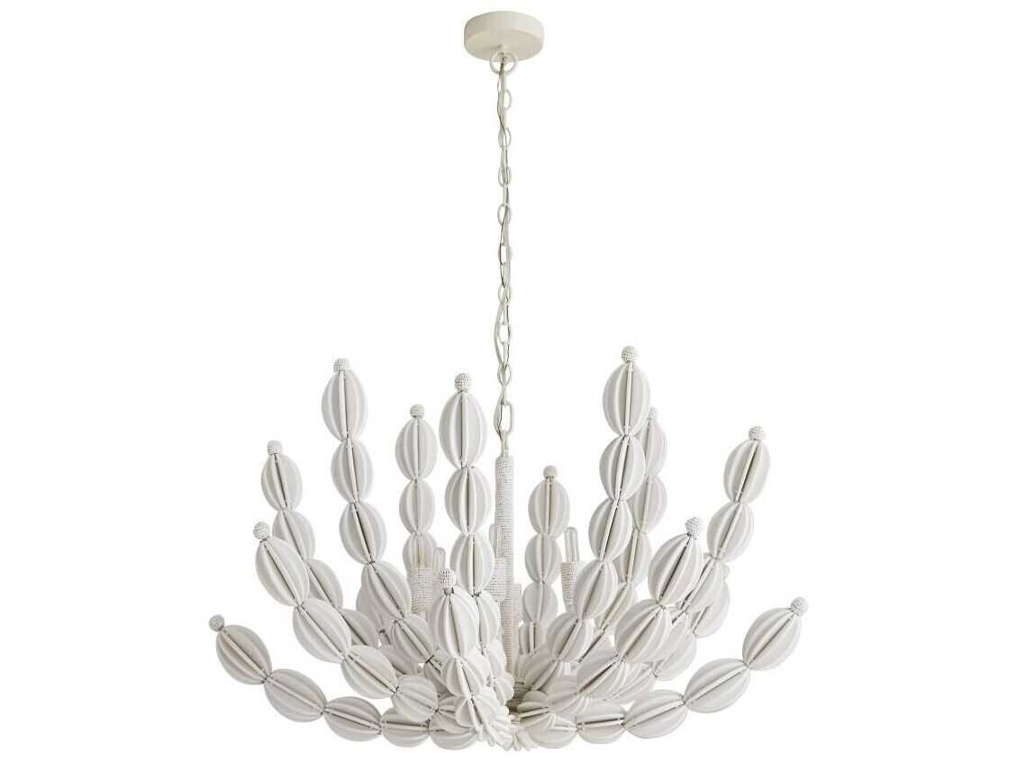 Arteriors Home Indi 6-Light White Chandelier