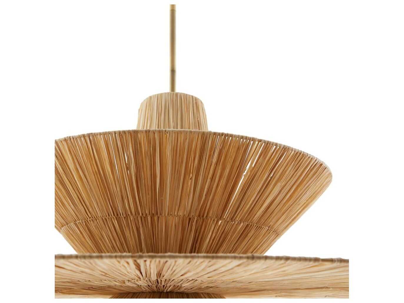 Arteriors Home Shay 1-Light Natural Rattan Wood Geometric Pendant