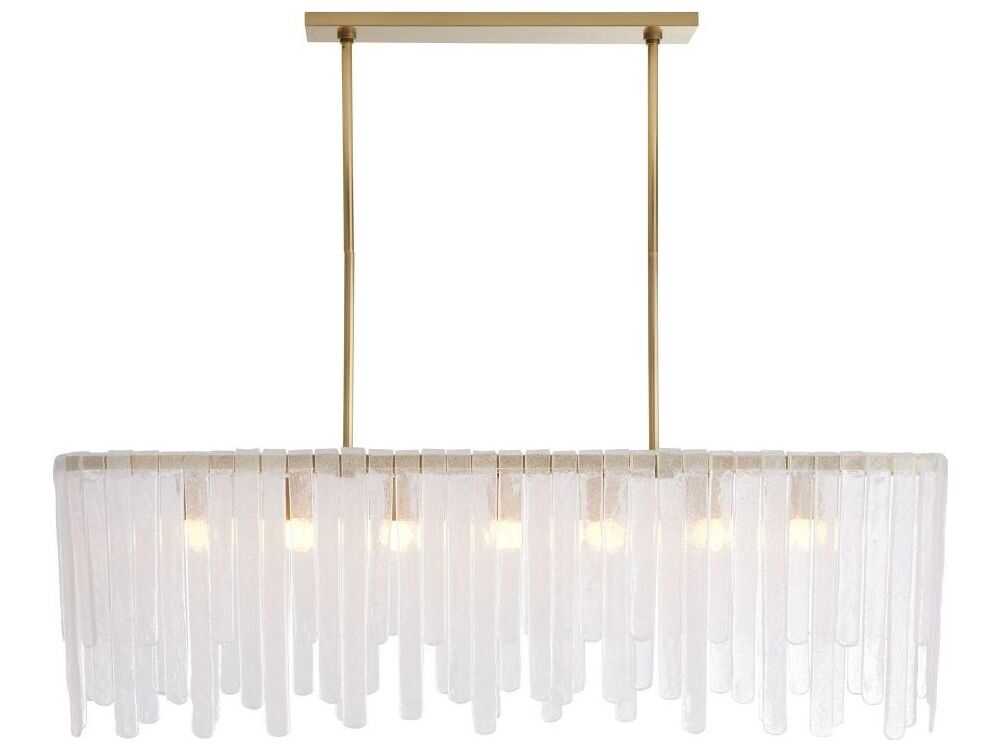 Arteriors Home Leighton 7-Light Antique Brass Linear Island Pendant