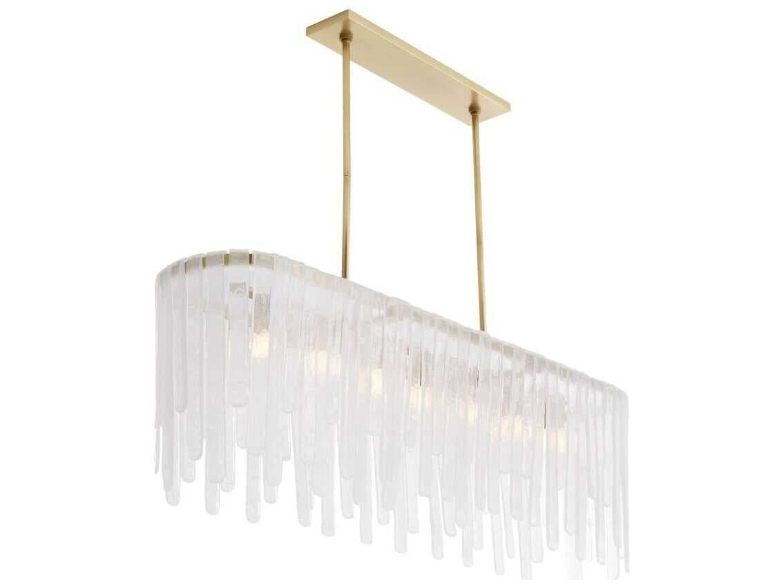 Arteriors Home Leighton 7-Light Antique Brass Linear Island Pendant