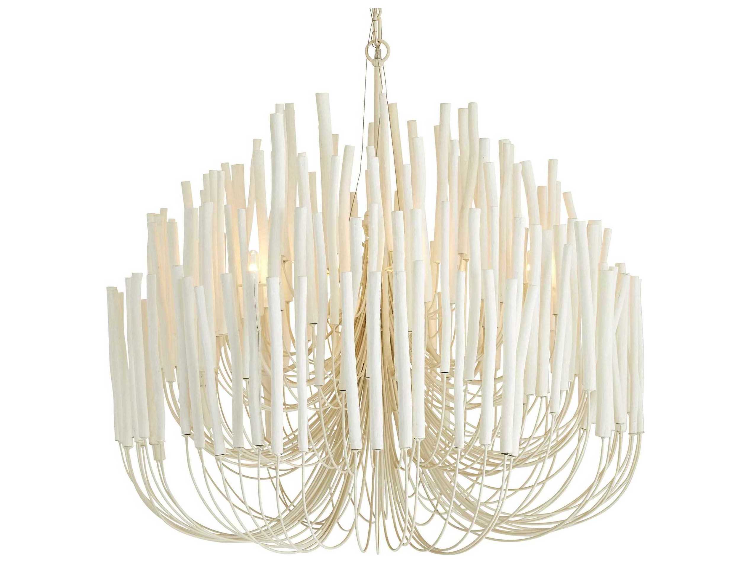 Arteriors Home Tilda 6-Light White Linear Chandelier
