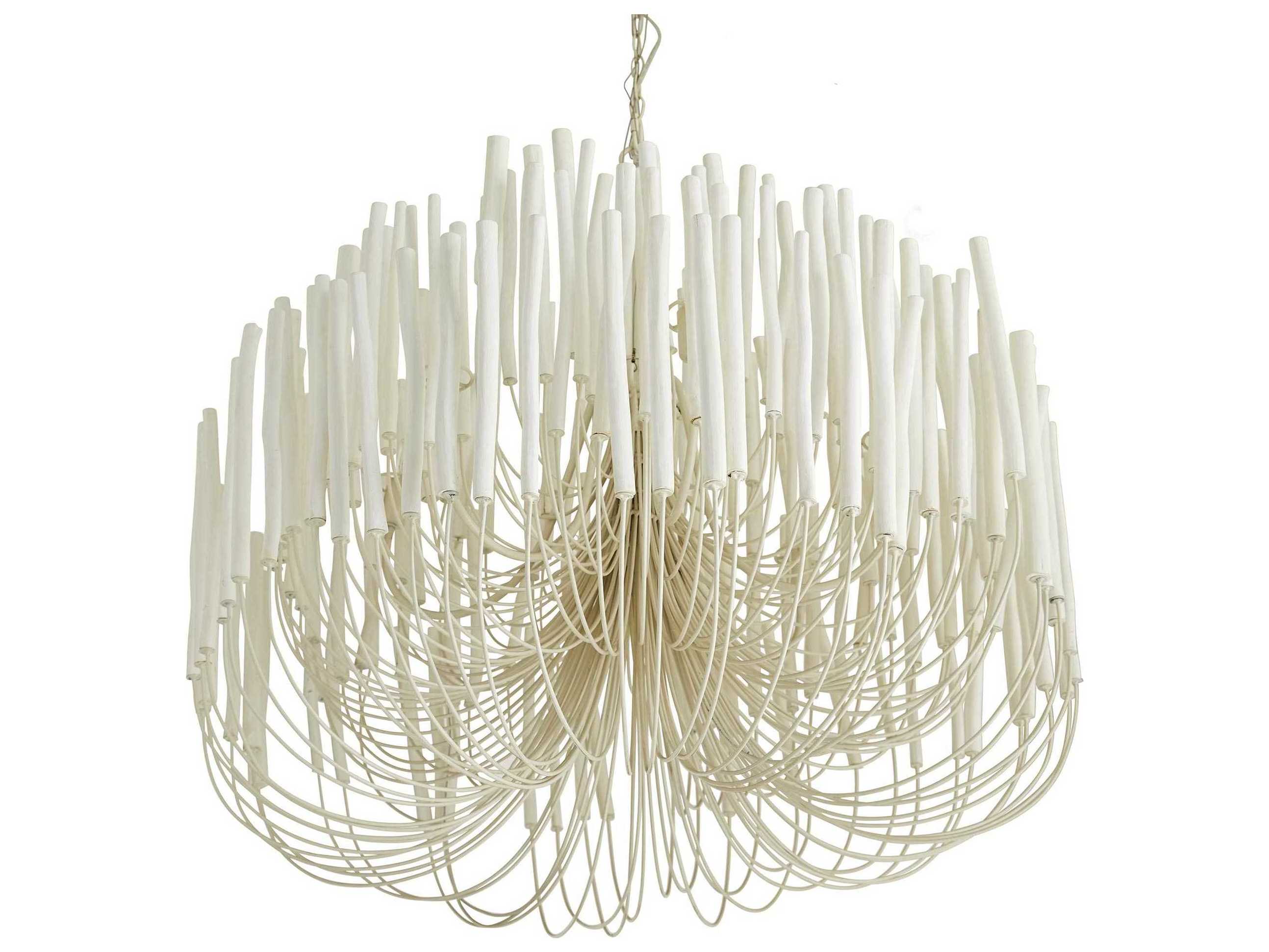 Arteriors Home Tilda 6-Light White Linear Chandelier