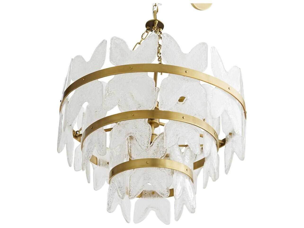 Arteriors Home Millie 3-Light Antique Brass Tiered Chandelier