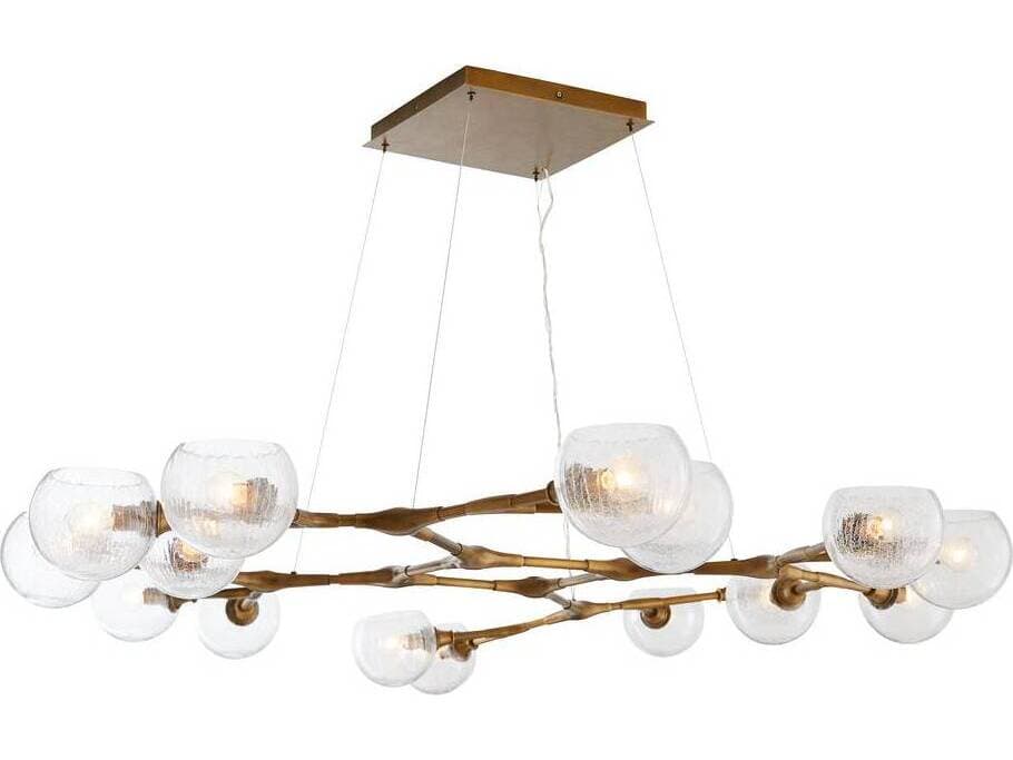 Arteriors Home Mahowald 16-Light Antique Brass Globe Chandelier