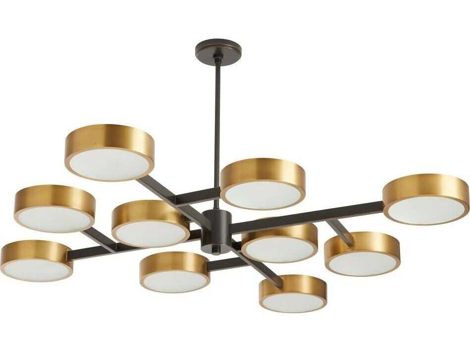 Arteriors Home Linus 10-Light Antique Brass Bronze Chandelier