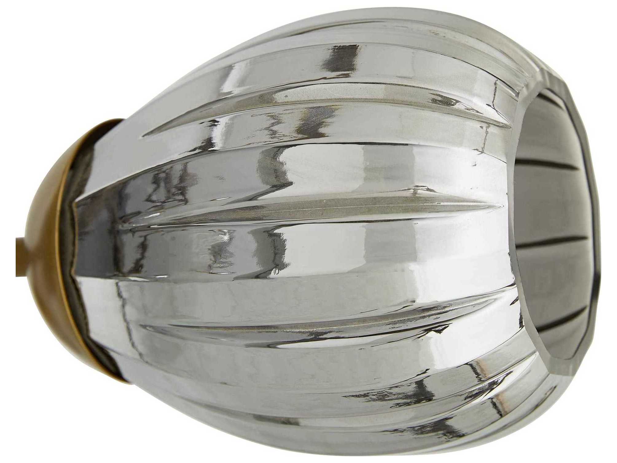 Arteriors Home Smyth 7-Light Antique Brass Glass Globe Linear Island Pendant