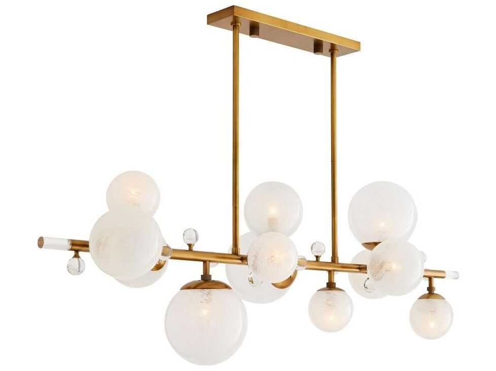 Arteriors Home Troon 12-Light Antique Brass Globe Island Pendant