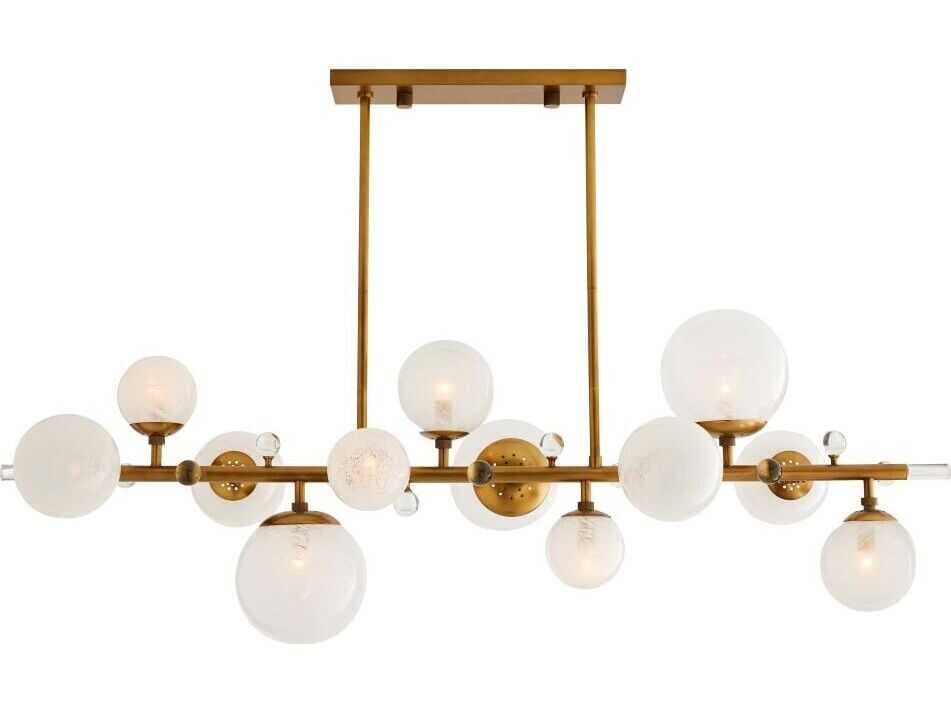 Arteriors Home Troon 12-Light Antique Brass Globe Island Pendant