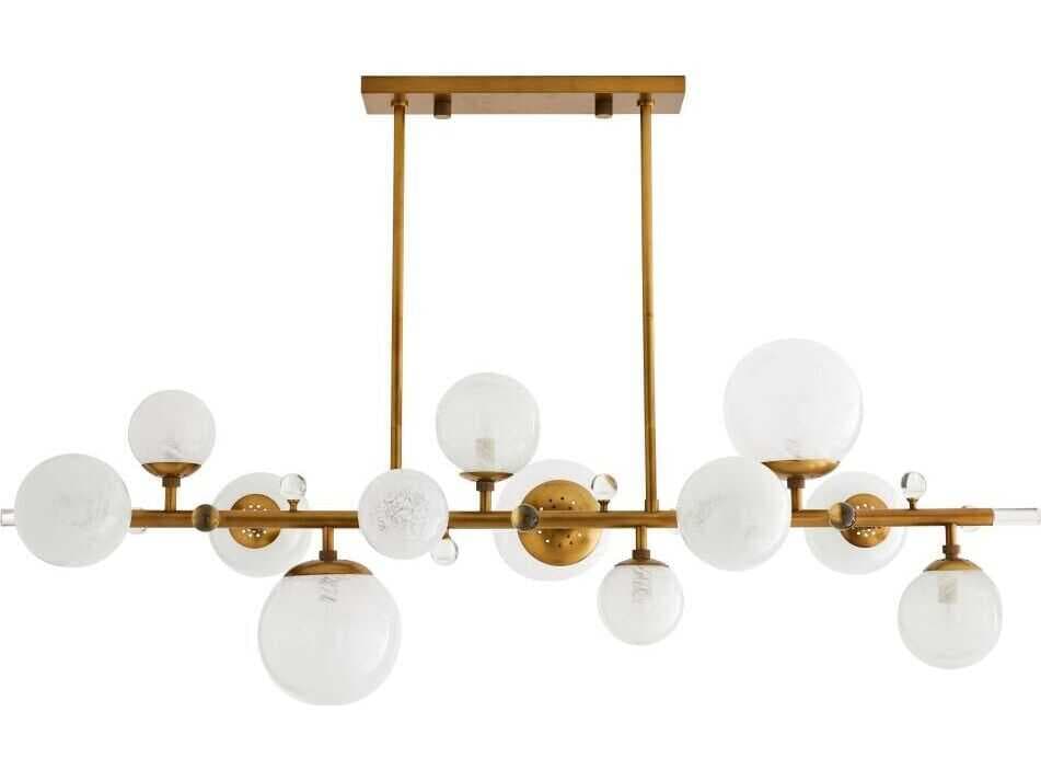 Arteriors Home Troon 12-Light Antique Brass Globe Island Pendant