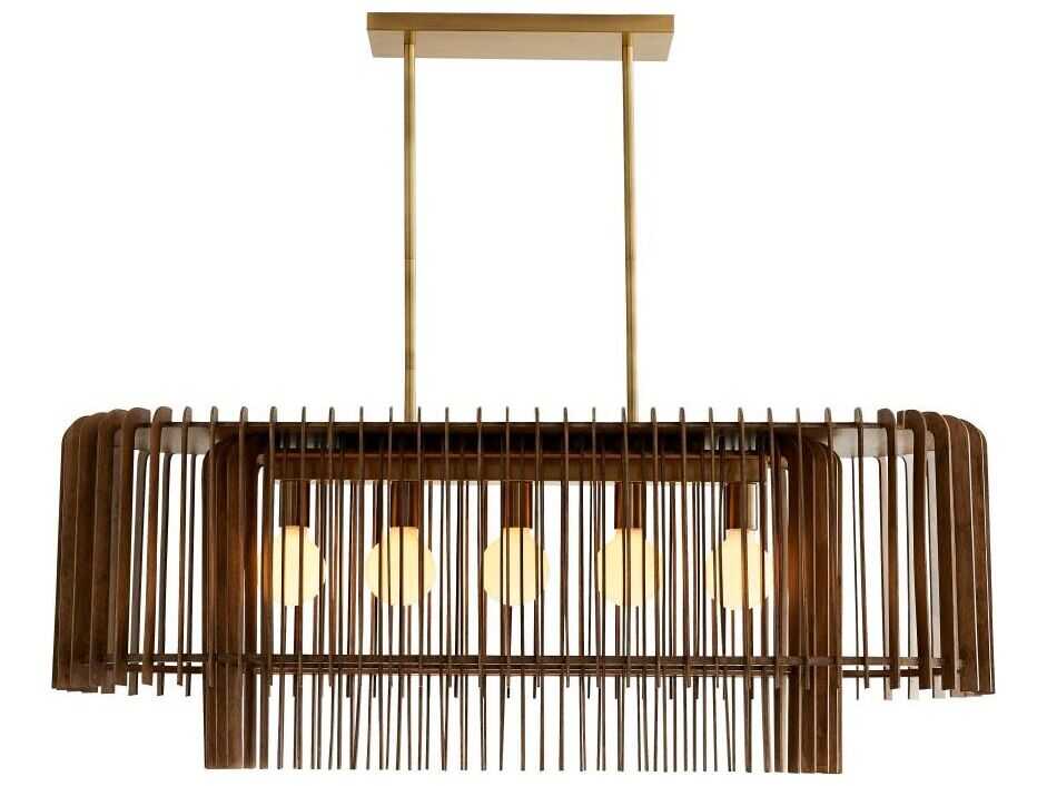 Arteriors Home Valencia 5-Light Antique Brass Brown Island Pendant