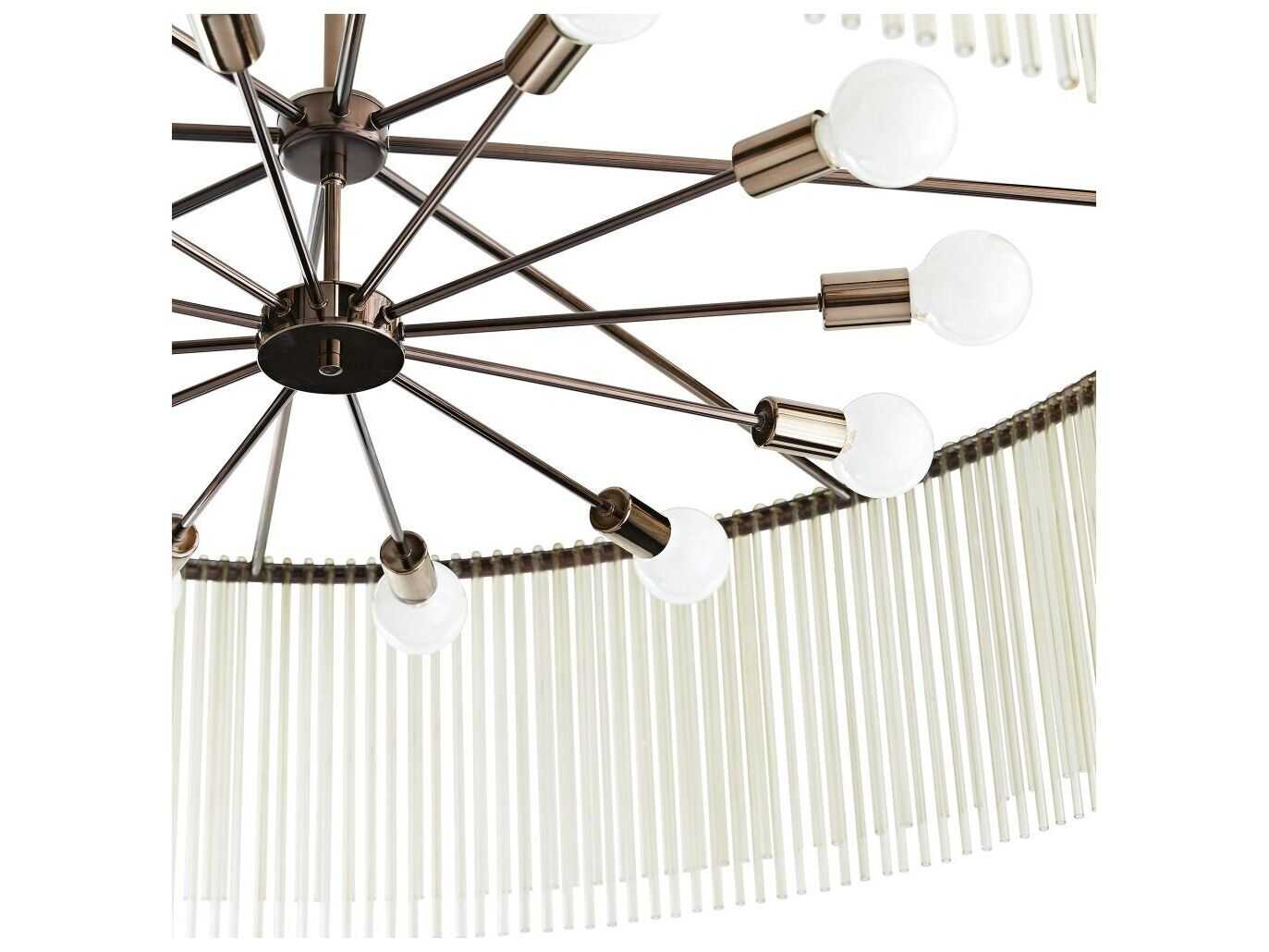 Arteriors Home Royalton 12-Light Brown Nickel Drum Chandelier