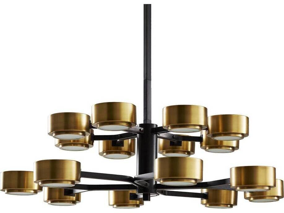 Arteriors Home Jalen 16-Light Bronze Vintage Brass Tiered Chandelier