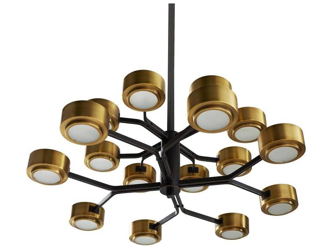 Arteriors Home Jalen 16-Light Bronze Vintage Brass Tiered Chandelier