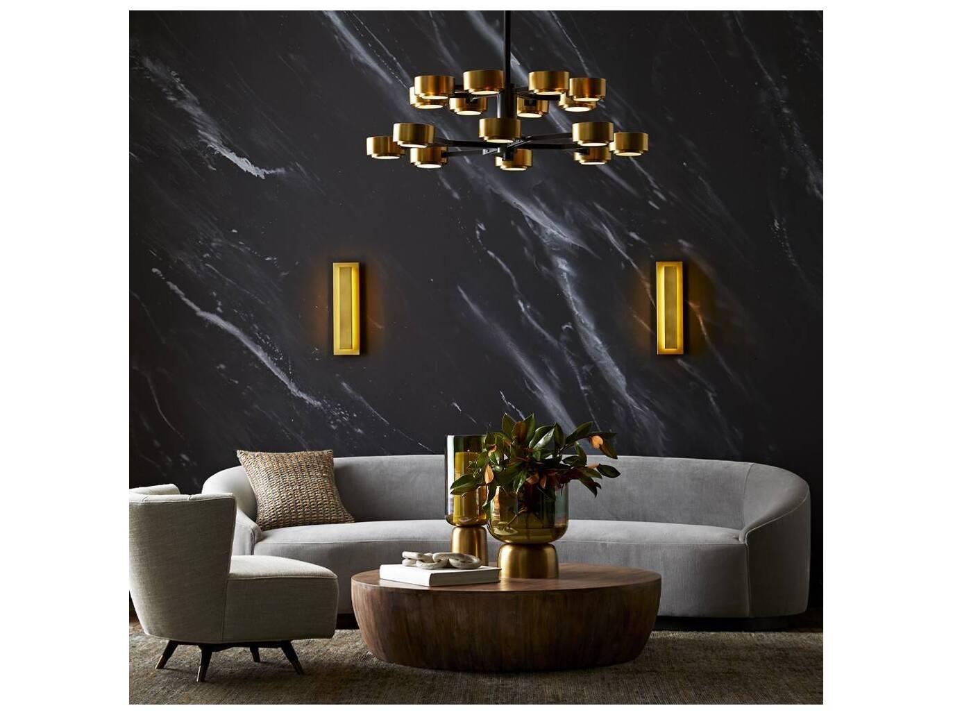 Arteriors Home Jalen 16-Light Bronze Vintage Brass Tiered Chandelier