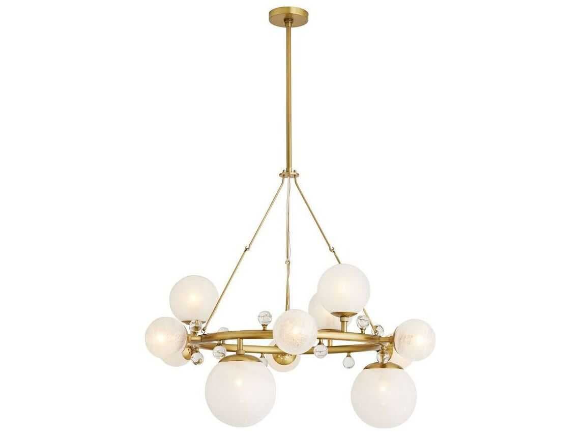 Arteriors Home Troon 12-Light Antique Brass Globe Chandelier