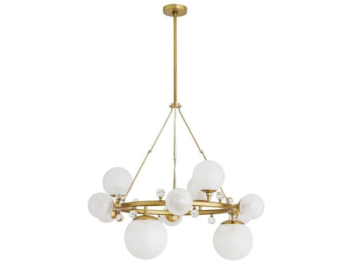 Arteriors Home Troon 12-Light Antique Brass Globe Chandelier