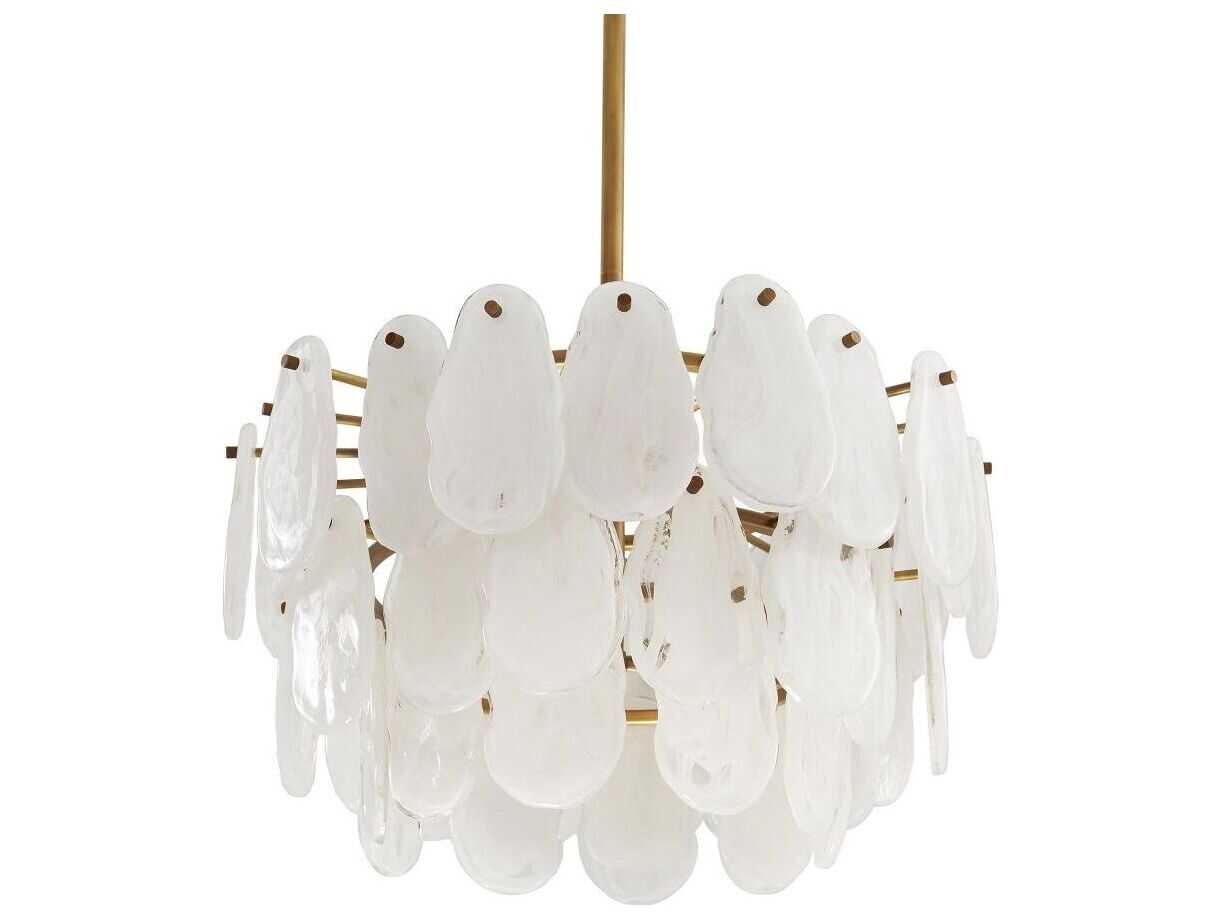 Arteriors Home Leon 3-Light Antique Brass Drum Tiered Pendant