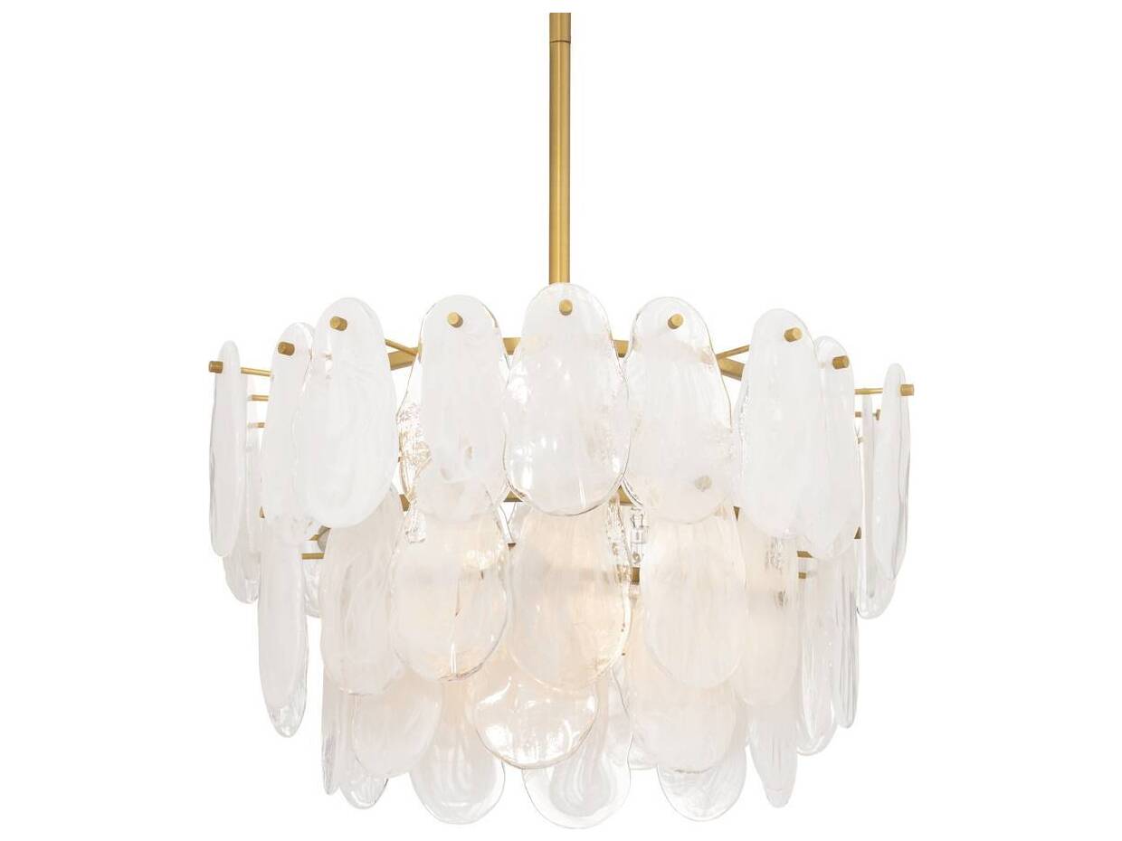 Arteriors Home Leon 3-Light Antique Brass Drum Tiered Pendant