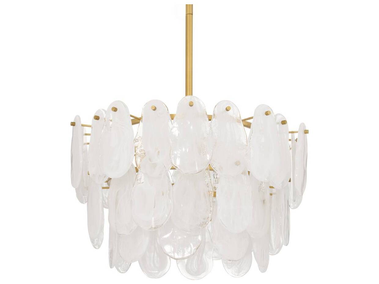 Arteriors Home Leon 3-Light Antique Brass Drum Tiered Pendant