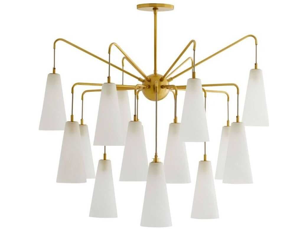 Arteriors Home Mika 18-Light Antique Brass Chandelier