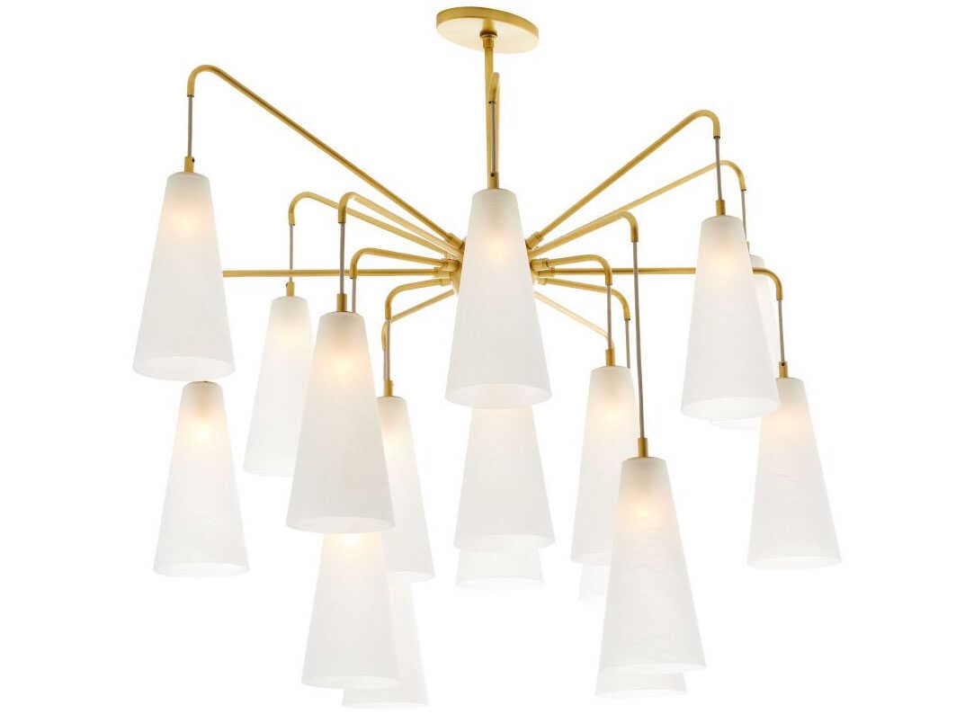 Arteriors Home Mika 18-Light Antique Brass Chandelier