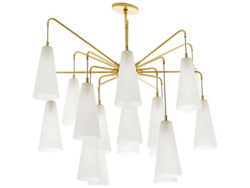 Arteriors Home Mika 18-Light Antique Brass Chandelier