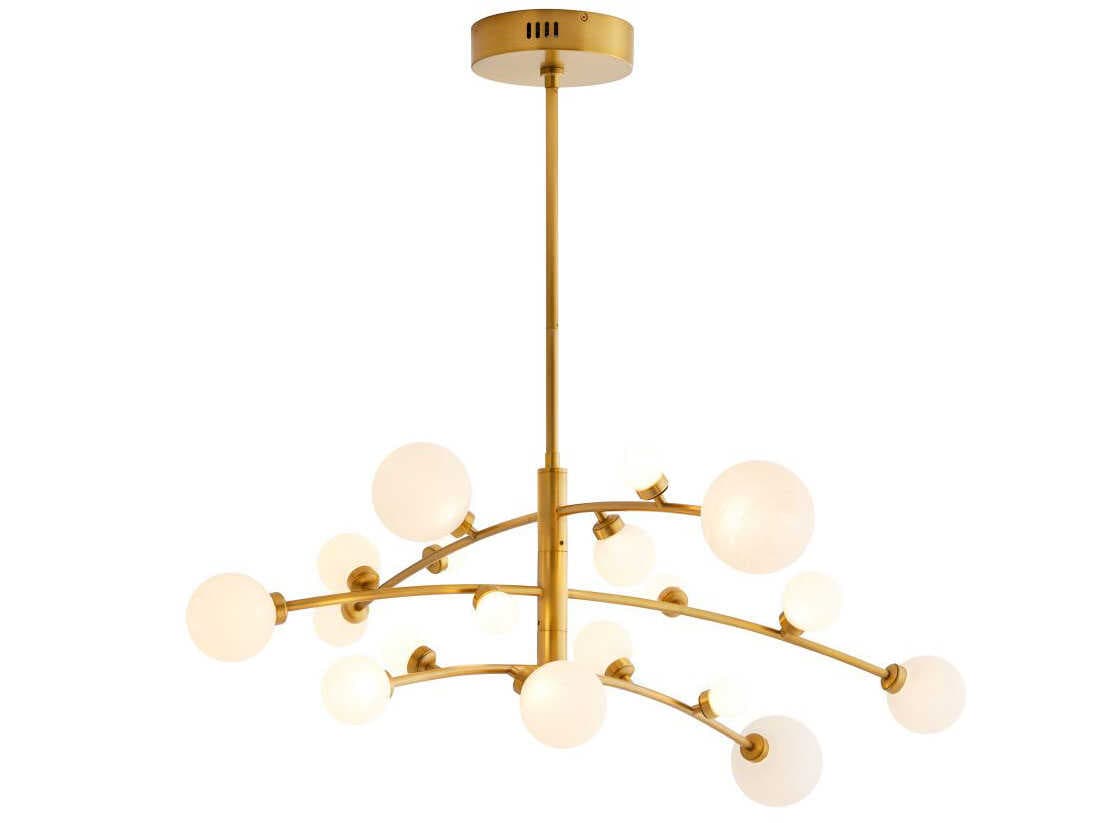 Arteriors Home Maser 18-Light Antique Brass Linear Island Pendant