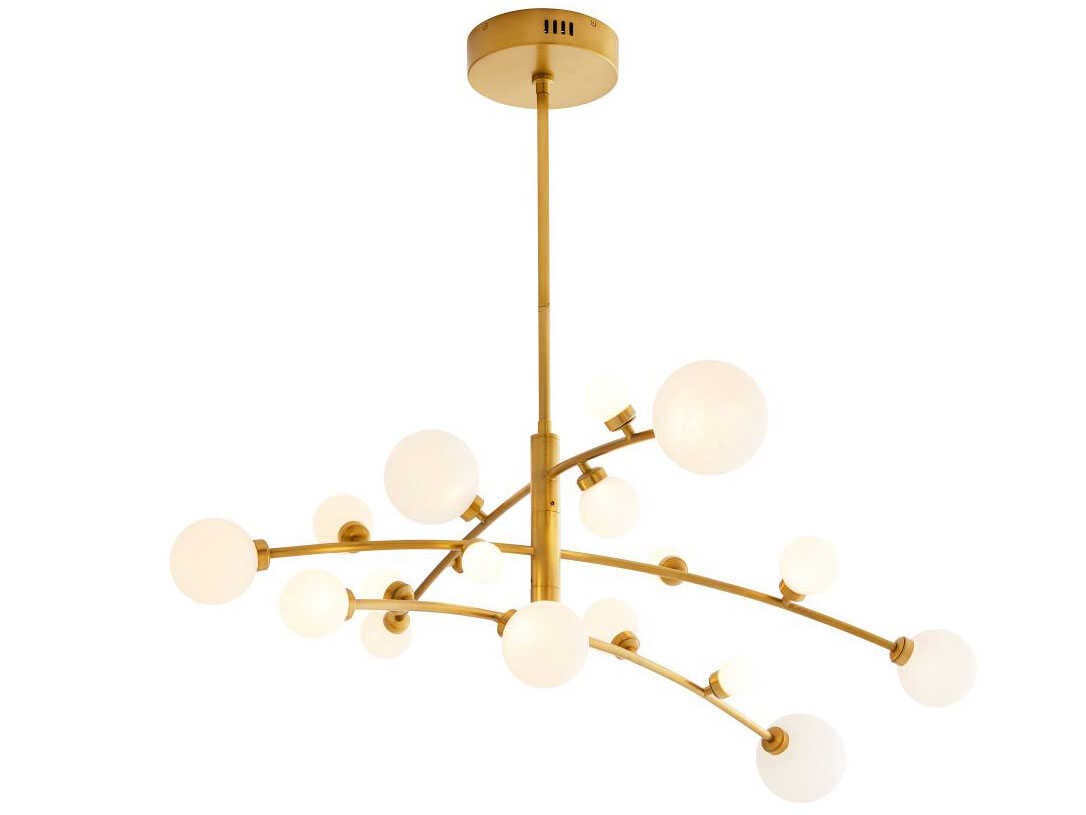 Arteriors Home Maser 18-Light Antique Brass Linear Island Pendant