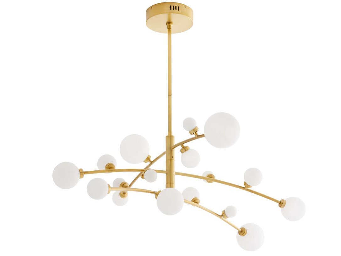 Arteriors Home Maser 18-Light Antique Brass Linear Island Pendant
