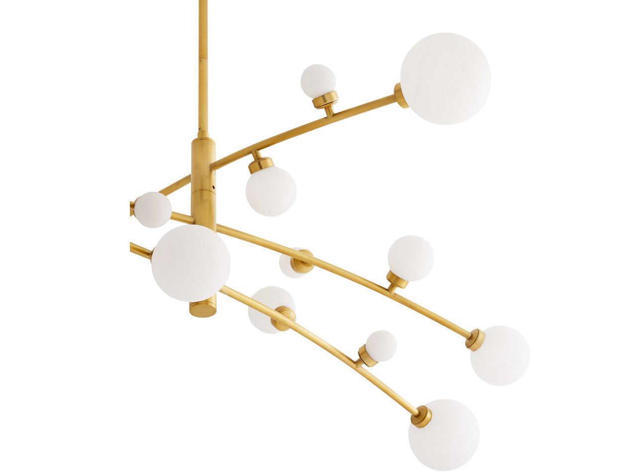 Arteriors Home Maser 18-Light Antique Brass Linear Island Pendant