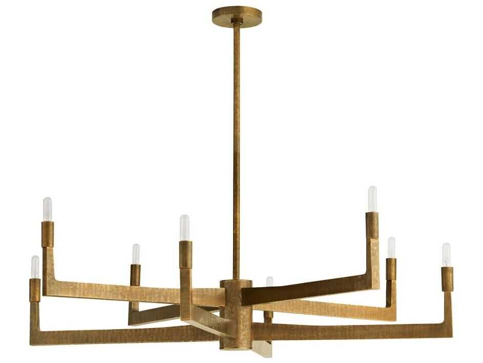 Arteriors Home Griff 8-Light Antique Brass Candelabra Chandelier