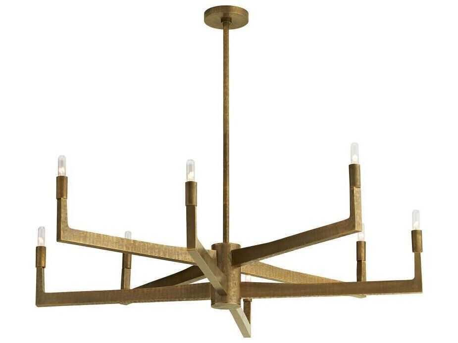 Arteriors Home Griff 8-Light Antique Brass Candelabra Chandelier