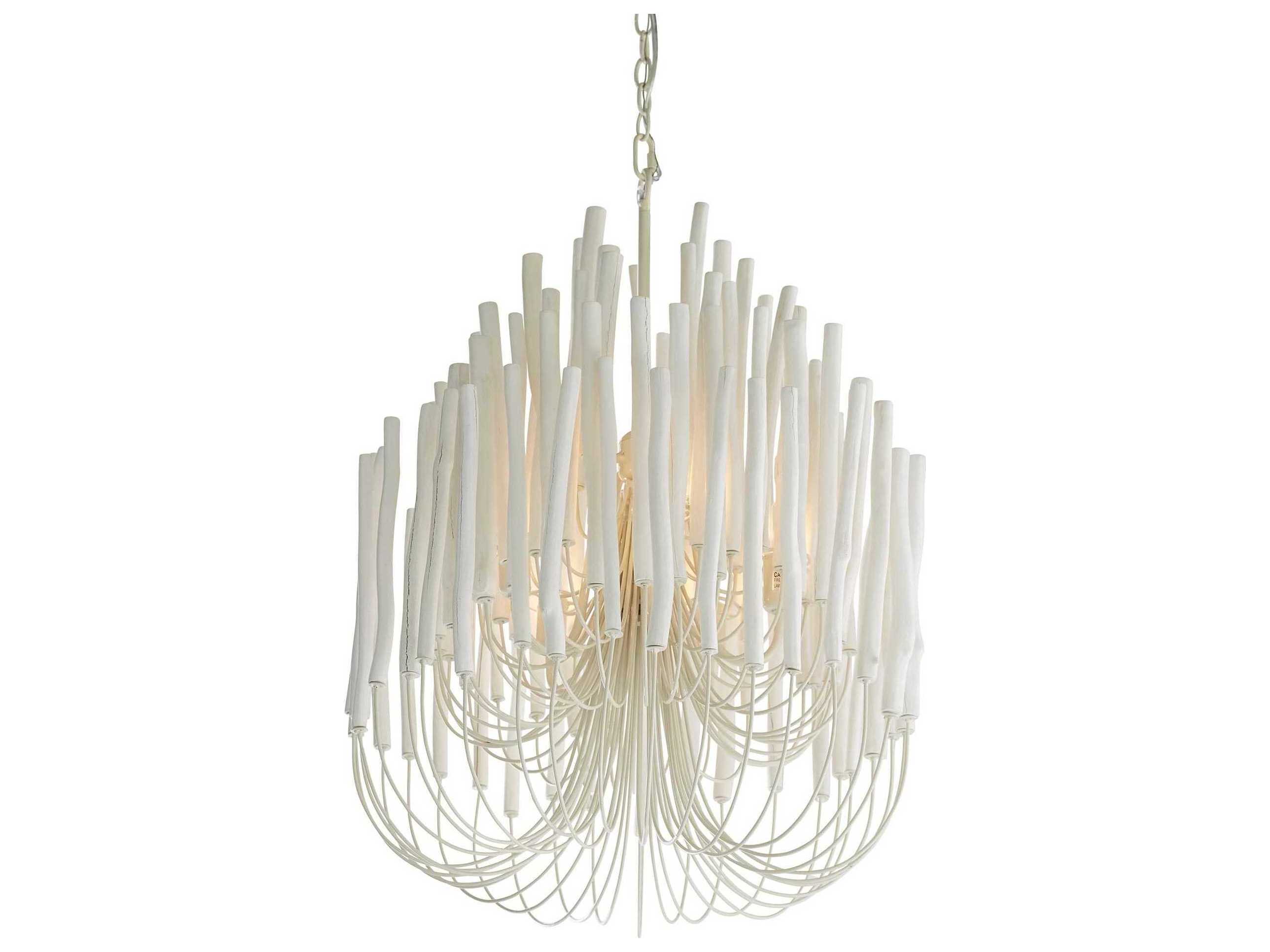 Arteriors Home Tilda 5-Light White Washed Empire Chandelier