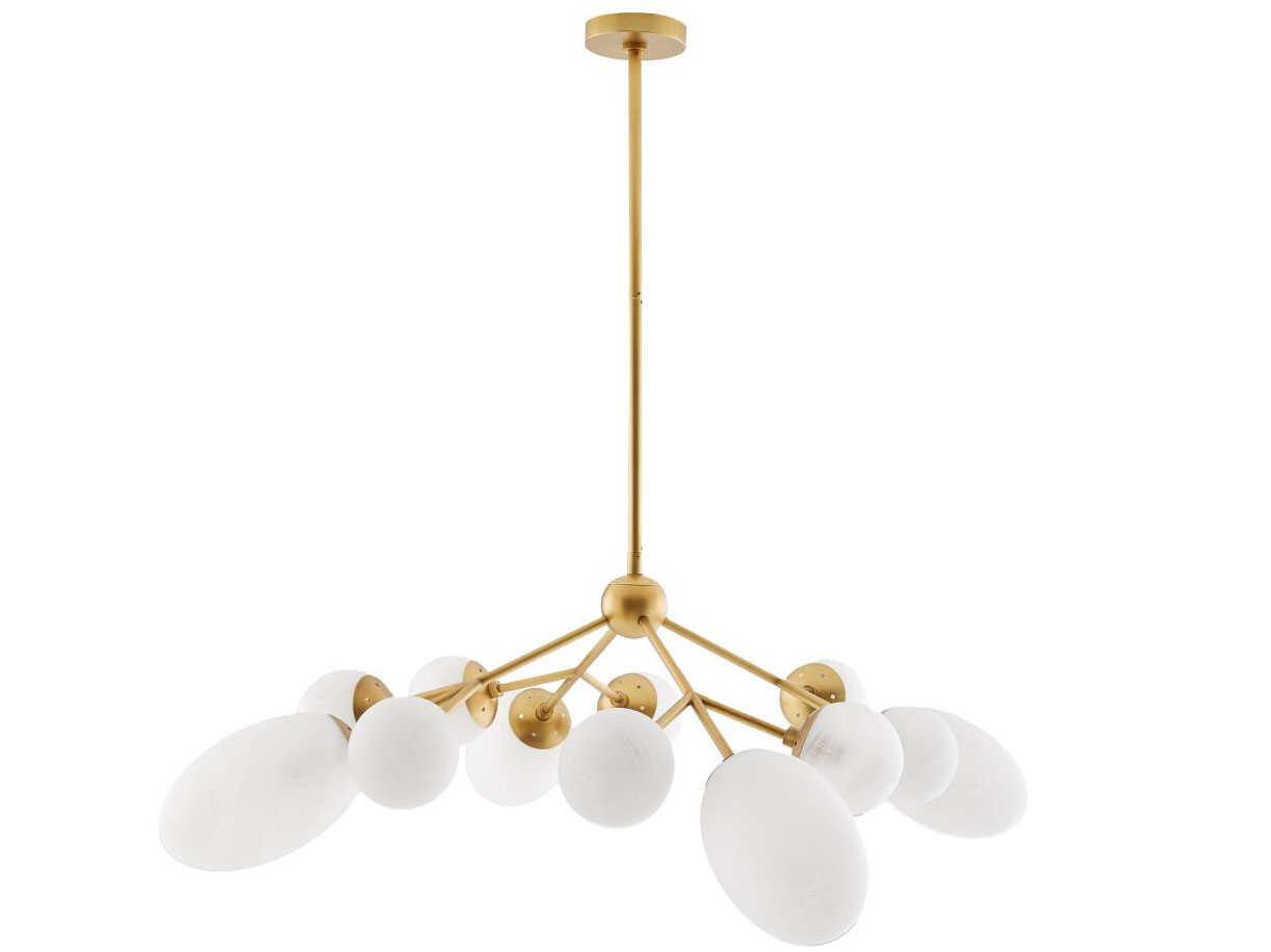 Arteriors Home Panella 12-Light Brushed Brass Chandelier