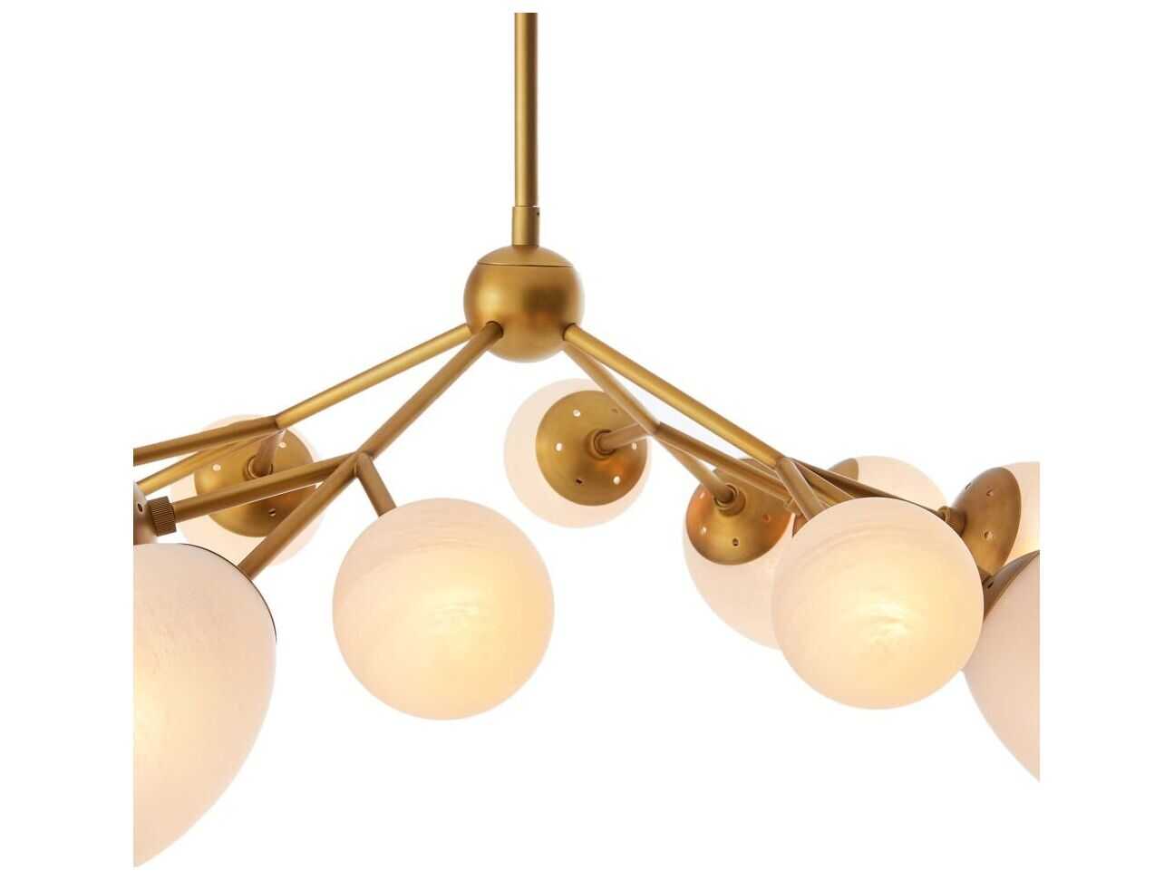 Arteriors Home Panella 12-Light Brushed Brass Chandelier