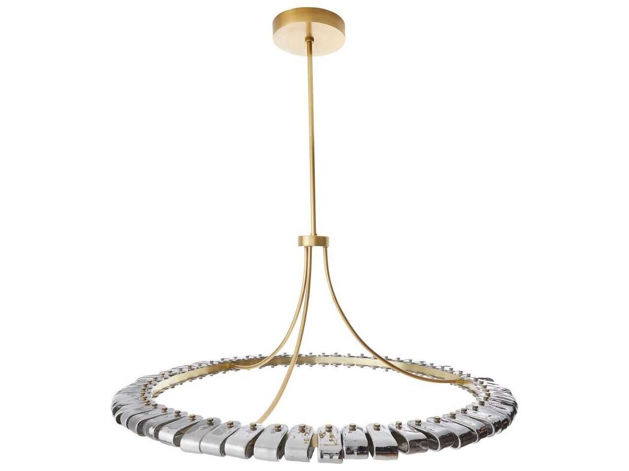 Arteriors Home Santorini 1-Light Antique Brass Gray Round Pendant