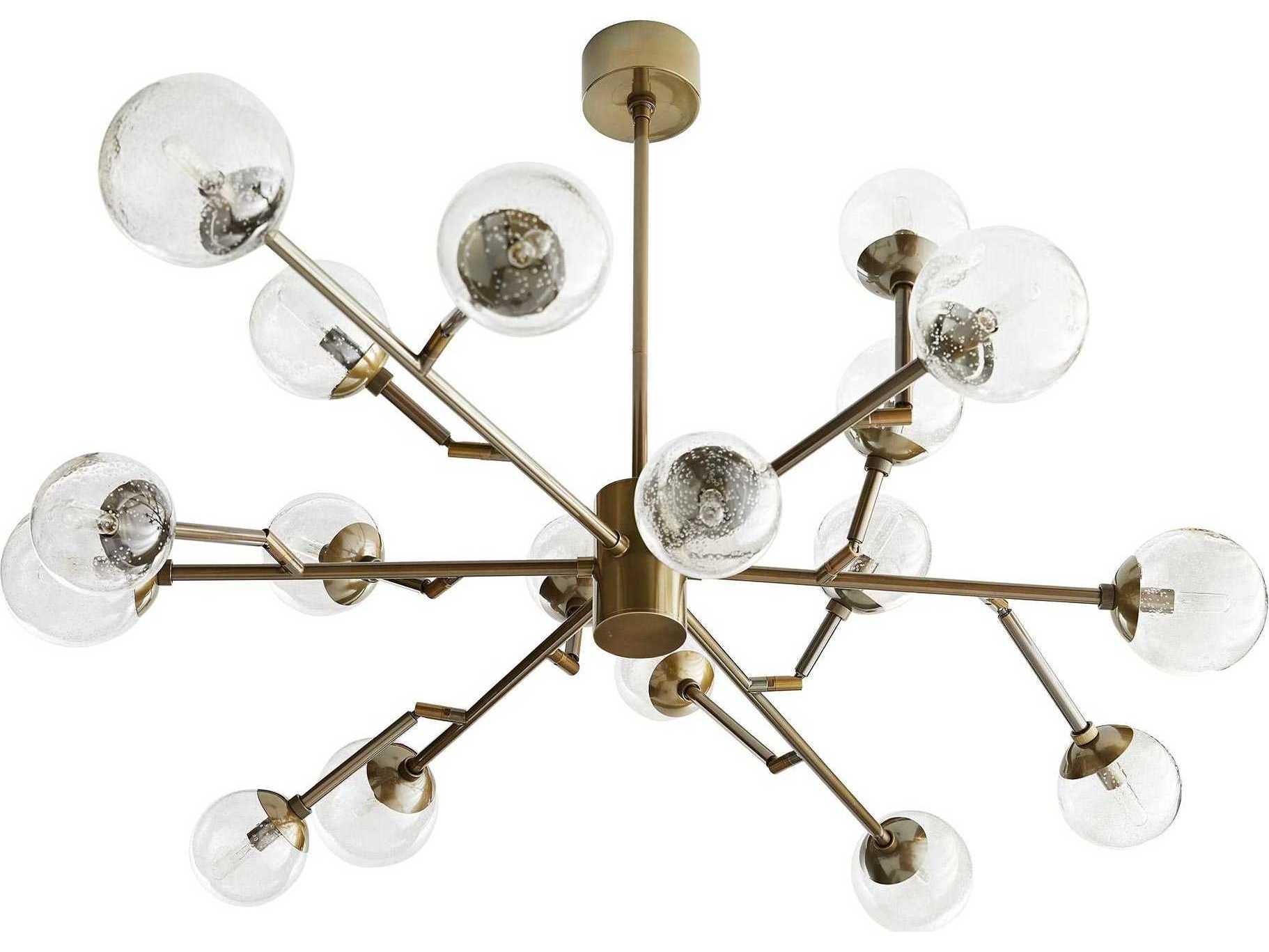 Arteriors Home Dallas  18-Light Vintage Brass Globe Chandelier