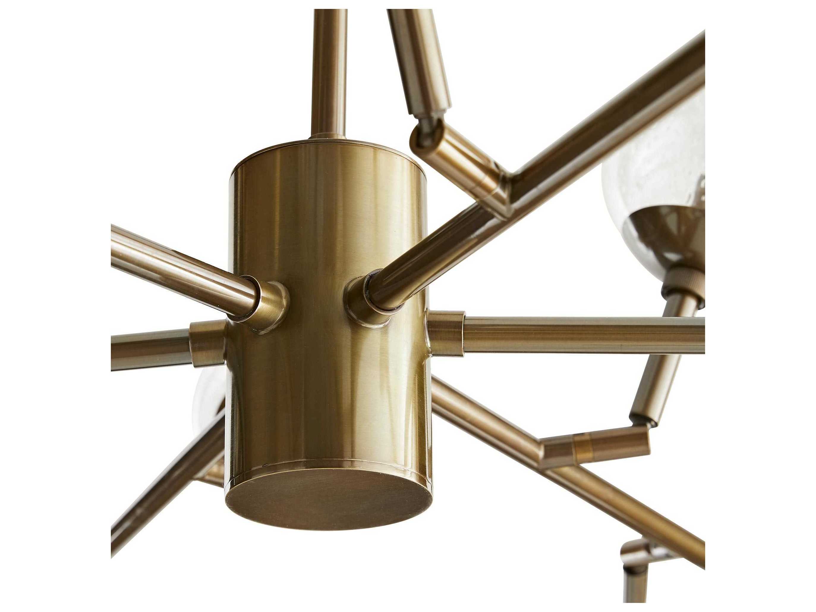 Arteriors Home Dallas  18-Light Vintage Brass Globe Chandelier