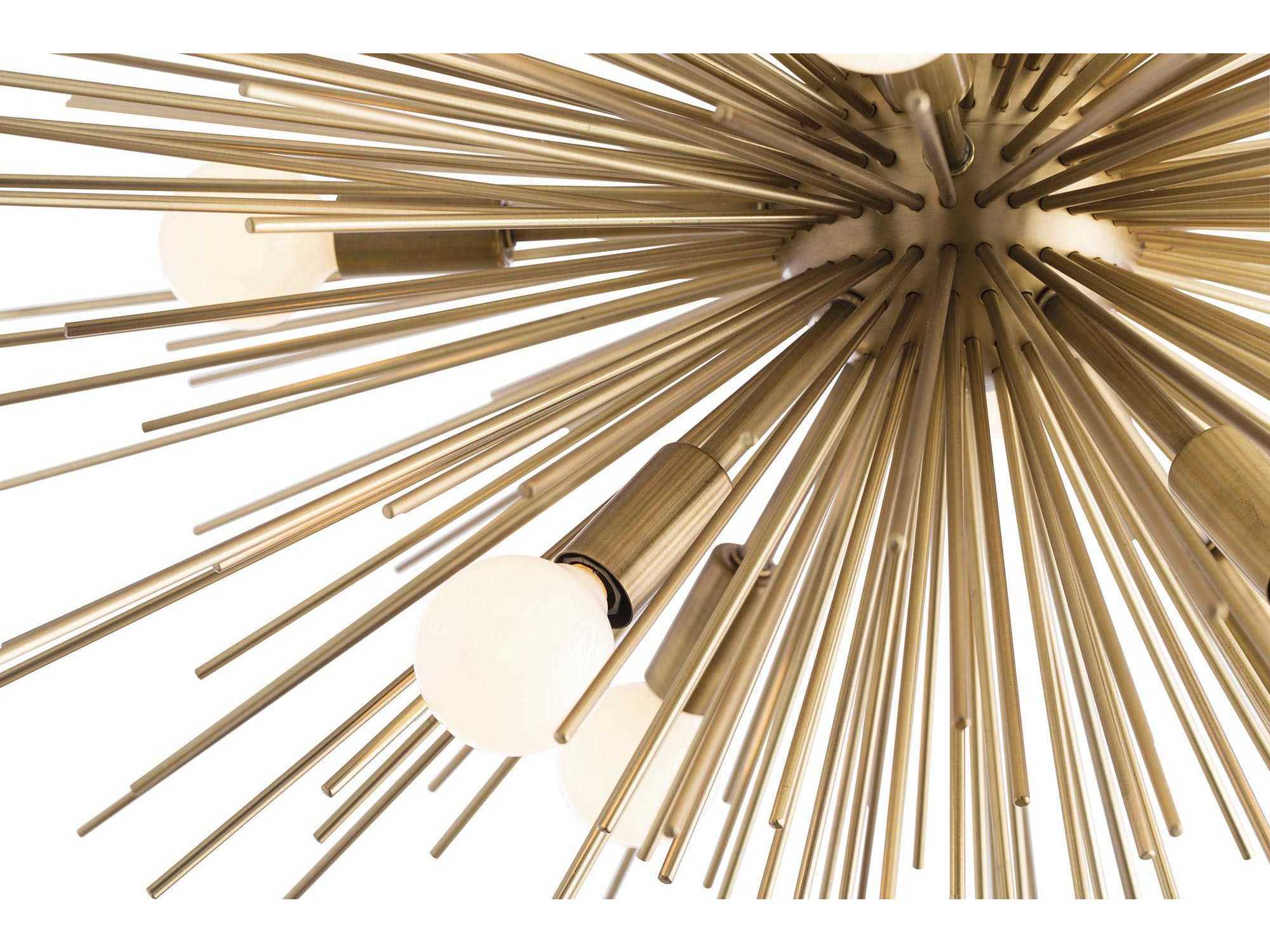 Arteriors Home Zanadoo Zanadoo 12-Light Antique Brass Sputnik Pendant