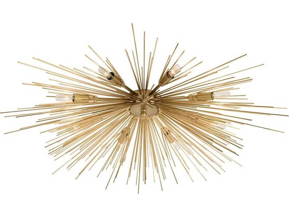 Arteriors Home Roxanne 8-Light Antique Brass Sputnik Flush Mount