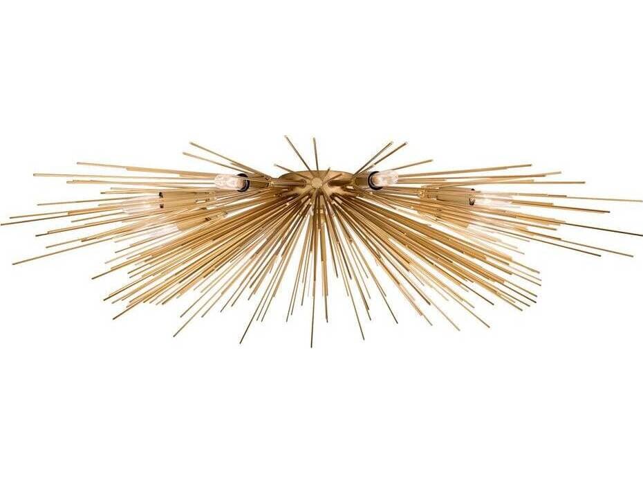 Arteriors Home Roxanne 8-Light Antique Brass Sputnik Flush Mount